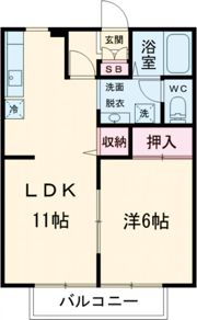 サンライフ大山Bの間取り画像