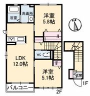 アプリコット Ⅴの間取り画像