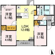 Clairea(ｸﾚﾘｱ)の間取り画像