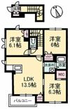 シャーメゾン新保 B棟の間取り画像