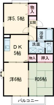 フレール沖野Bの間取り画像