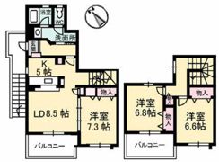 nfビレッジ A棟の間取り画像