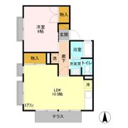 笠原ハイツ Aの間取り画像