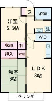 タウンハイツ紙風船の間取り画像