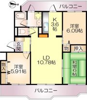 レジデンス山の手の間取り画像