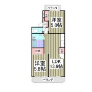 行田ハイツ2号棟の間取り画像