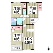 福島ハイツB-2の間取り画像