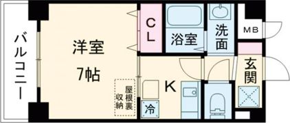 ポコアポコ明石鍛治屋町三番館の間取り画像