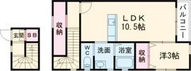 ドルチェ・ヴィータ柳川Dの間取り画像