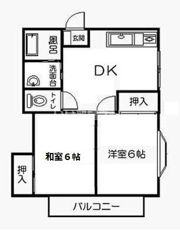 ハイツ住吉Ⅱの間取り画像