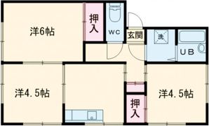 羽山ハイツ B棟の間取り画像