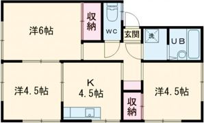 羽山ハイツ B棟の間取り画像