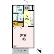 第三麦秀閣 Bの間取り画像