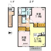 イーグルネスト Bの間取り画像