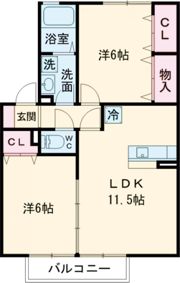 コルシェーヌの間取り画像