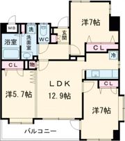 ニューサンリバー13番館の間取り画像