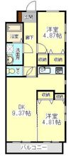 リズロン デ ジャルダンの間取り画像