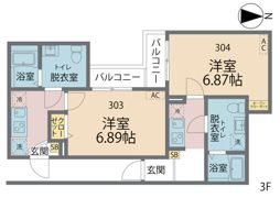 カインドネス海老名Ⅱの間取り画像