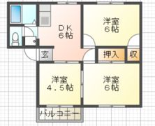 コーポ八好Aの間取り画像