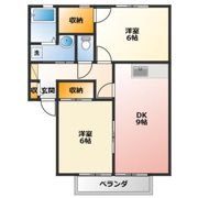 サンビレッジ築捨 Dの間取り画像