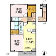 D-ROOMあさかや Ⅰの間取り画像