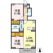 D-ROOMあさかや Ⅱの間取り画像