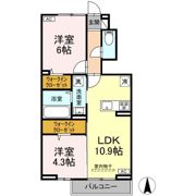 D-ROOMあさかや Ⅱの間取り画像
