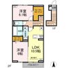 D-ROOMあさかや Ⅱの間取り画像