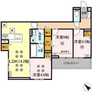 トリシア東大利の間取り画像
