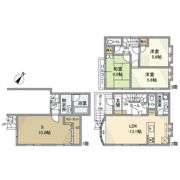 梅里戸建の間取り画像