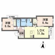 クラージュ銀杏町の間取り画像