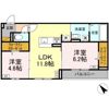 D-ROOM都賀2丁目ⅡｰB棟の間取り画像