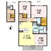 D-roomたつみⅡの間取り画像