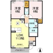 リヴェール長戸 B棟の間取り画像