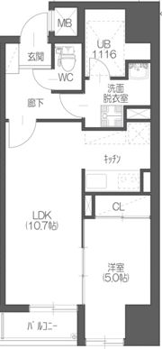 アリオール一番町の間取り画像
