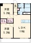 千本杉コーポの間取り画像
