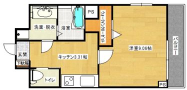 【舟入幸町】KDXレジデンス舟入幸町の間取り画像