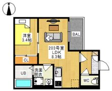 REGALEST 下伊福Ⅳ（レガリスト シモイフクフォー）の間取り画像