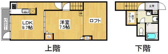 コンフォートベネフィスデュオ香椎参道の間取り画像