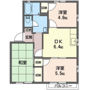 マイネハイマート藤塚 Dの間取り画像