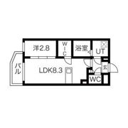 アソシエ中村※家賃ダウン(半年間)他キャンペーン中の間取り画像