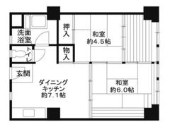 ビレッジハウス城北タワー1号棟の間取り画像