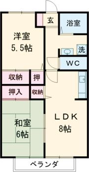 タウンハイツ紙風船の間取り画像