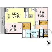 D-ROOM都賀2丁目ⅡｰB棟の間取り画像