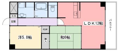 高岡中村コーポⅡの間取り画像