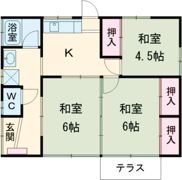 平野貸家の間取り画像