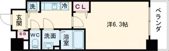 プレサンス新神戸駅前の間取り画像