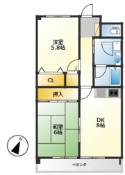 プリミエ貴生川の間取り画像
