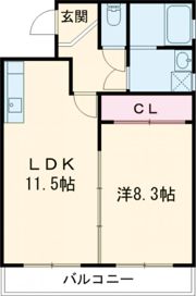 緑川マンションの間取り画像