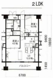 スカイマンション Fの間取り画像